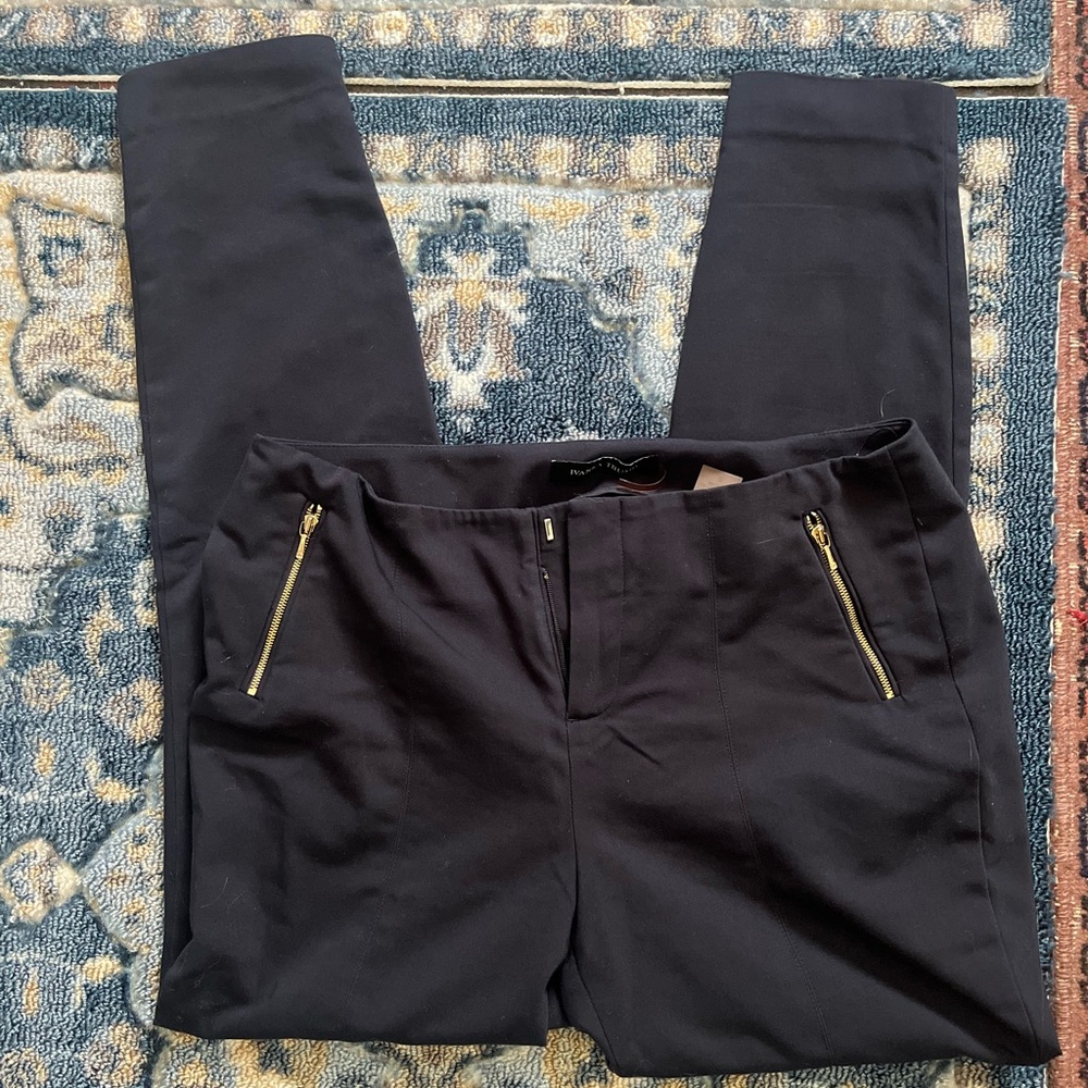 Ivanka Trump Navy/Black Pants with Gold Zippers / Size 6
